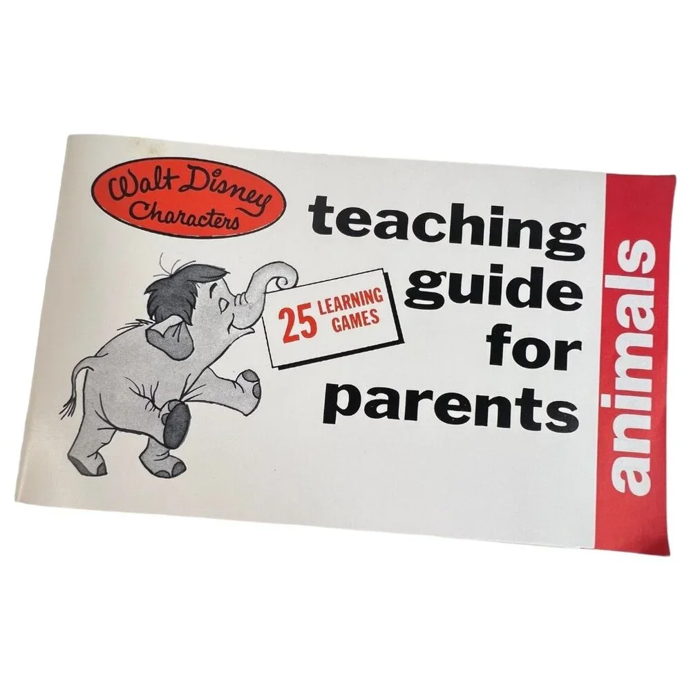1969‎ Walt Disney Characters First Learning Games Animals 25 Game Teaching Guide
